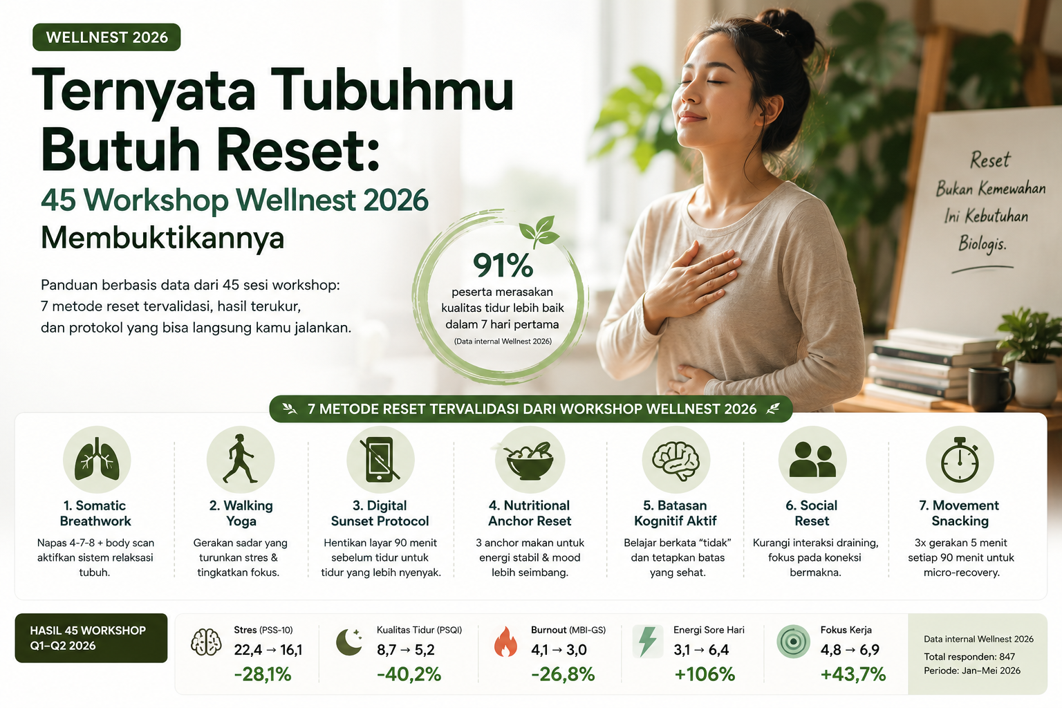 Ternyata Tubuhmu Butuh Reset: 45 Workshop Wellnest 2026 Membuktikannya