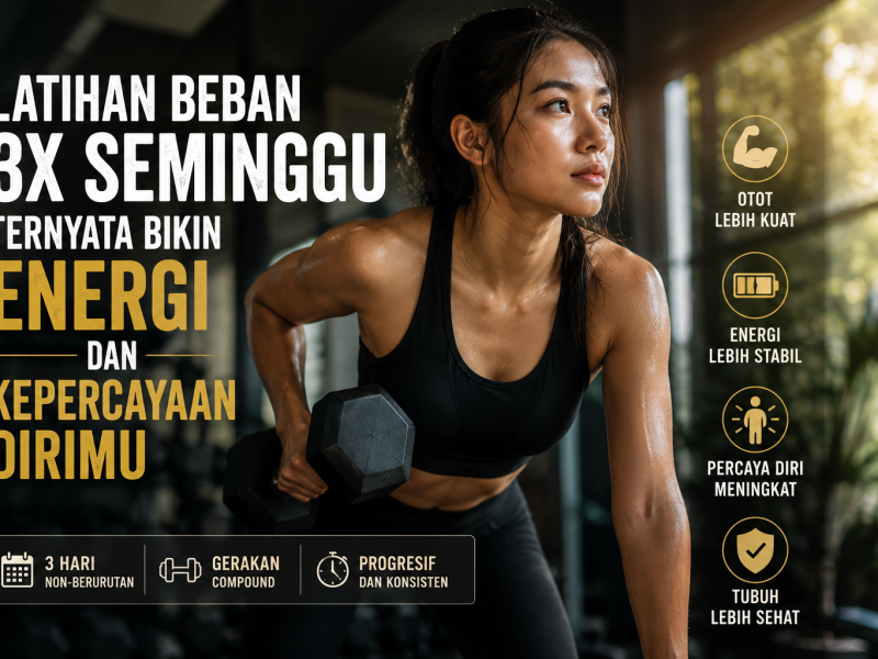 Latihan Beban 3x Seminggu Ternyata Bikin Energi dan Kepercayaan Dirimu