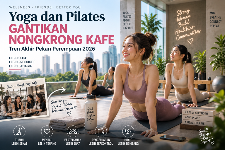 Yoga dan Pilates Gantikan Nongkrong Kafe: Tren Akhir Pekan Perempuan 2026