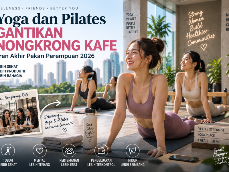 Yoga dan Pilates Gantikan Nongkrong Kafe: Tren Akhir Pekan Perempuan 2026